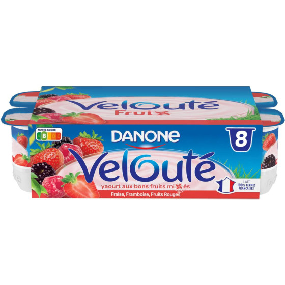 YAOURTS DANONE BRASSES VELOUTE FRUIX 8X125G