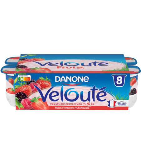YAOURTS DANONE BRASSES VELOUTE FRUIX 8X125G