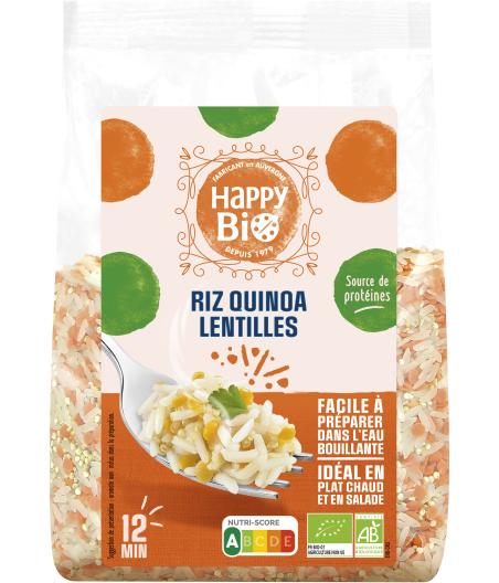 MELANGE RIZ QUINOA LENTILLES HAPPY BIO 500G