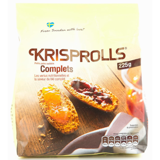 BISCOTTES KRISPOLL SUEDOIS COMPLETS 225G