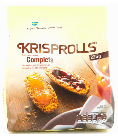 BISCOTTES KRISPOLL SUEDOIS COMPLETS 225G