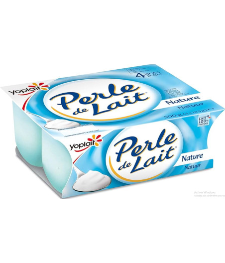 YAOURTS PERLE DE LAIT NATURE YOPLAIT 4X125G