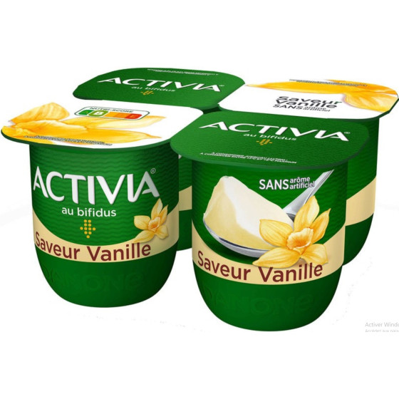 YAOURTS ACTIVIA SAVEUR VANILLE DANONE 4X125G
