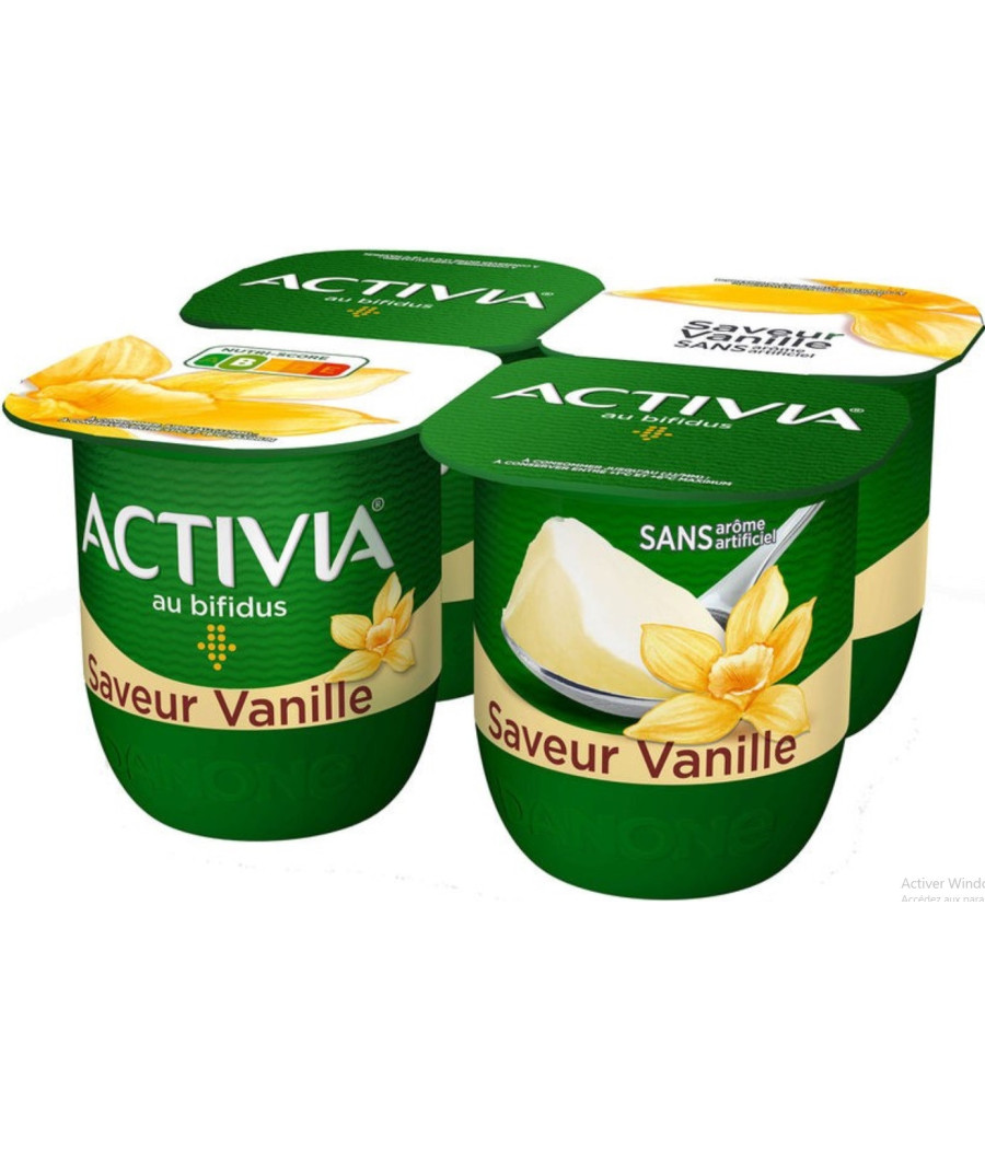 YAOURTS ACTIVIA SAVEUR VANILLE DANONE 4X125G