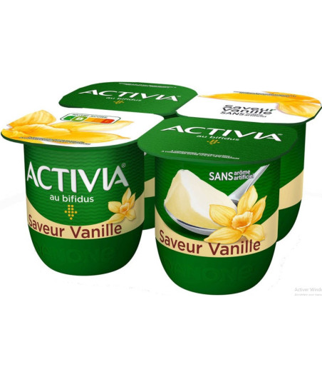 YAOURTS ACTIVIA SAVEUR VANILLE DANONE 4X125G
