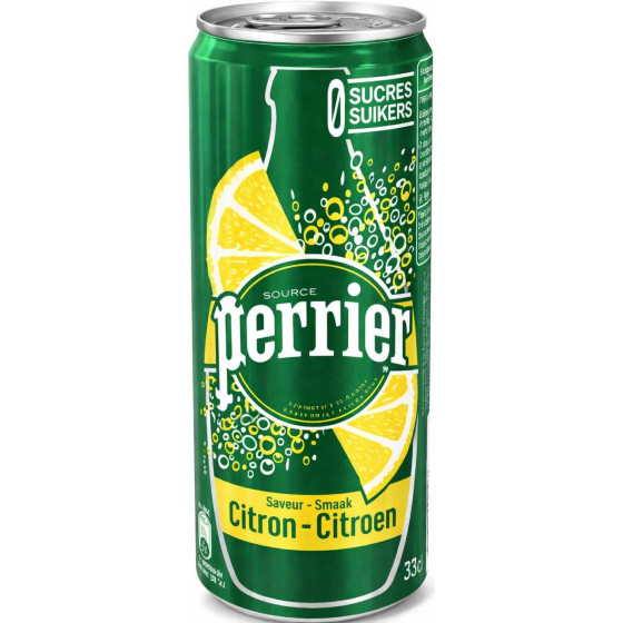 EAU GAZEUSE CITRON JAUNE PERRIER 33CL