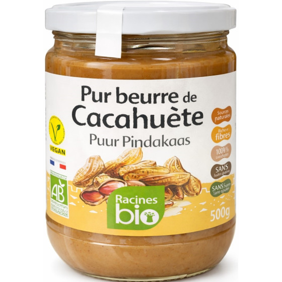 BEURRE DE CACAHUETE RACINES BIO 500G