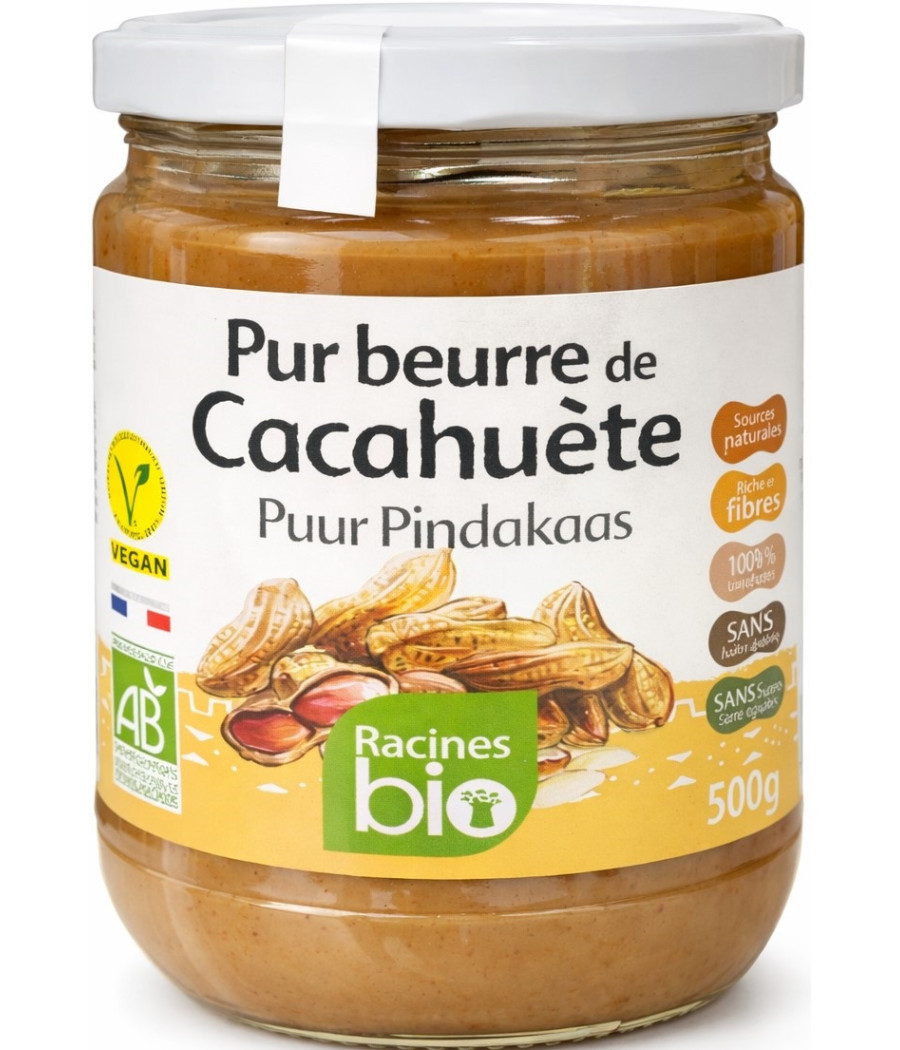 BEURRE DE CACAHUETE RACINES BIO 500G