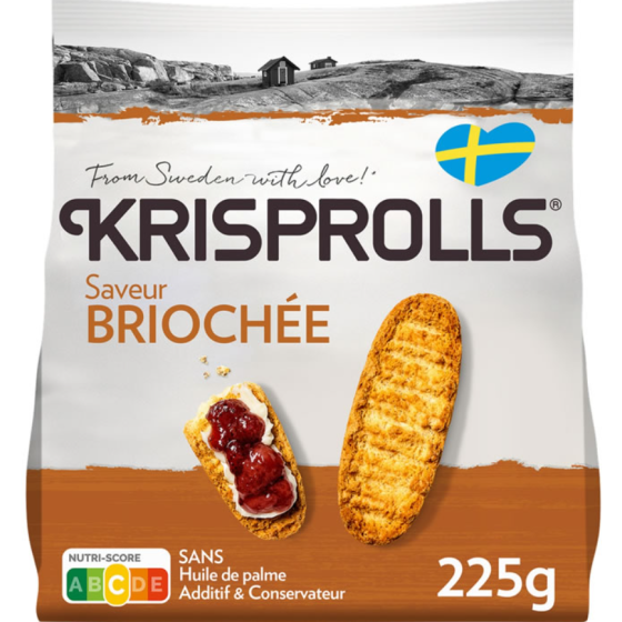KRISPROLLS BRIOCHEE 225GR