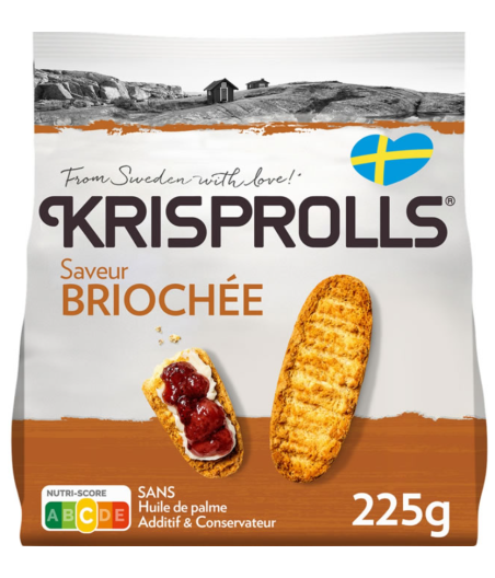 KRISPROLLS BRIOCHEE 225GR