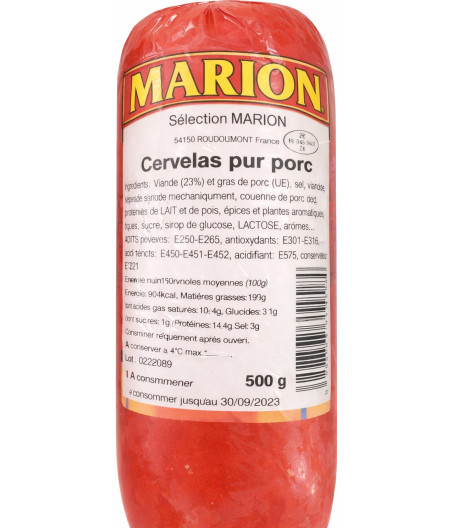 CERVELAS PUR PORC MARION 500G