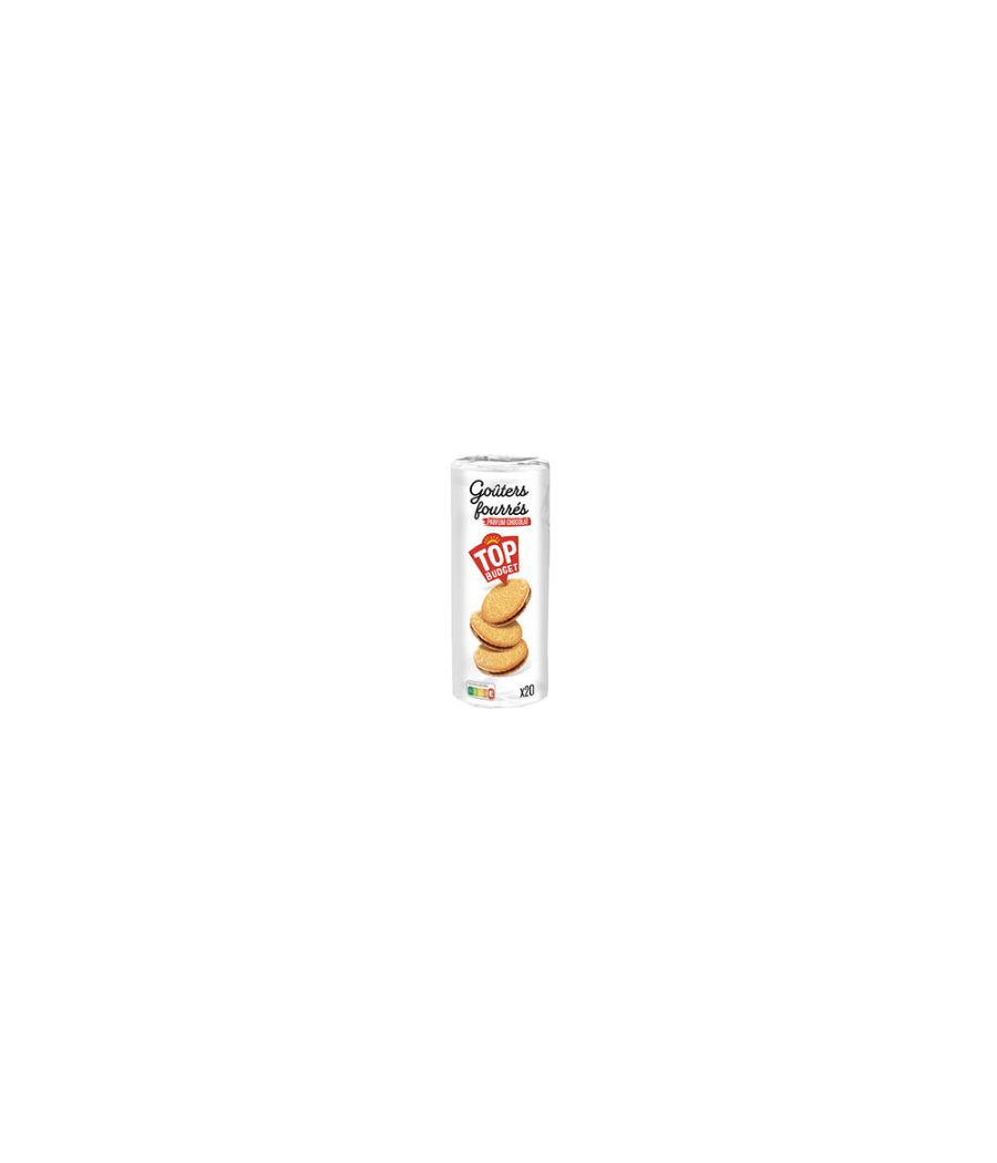 BISCUITS FOURRES TOP BUDGET PARFUM CHOCOLAT 300G