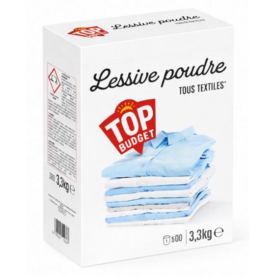 LESSIV POUDR 60 DOSES 3.3KG TOP BUDGET