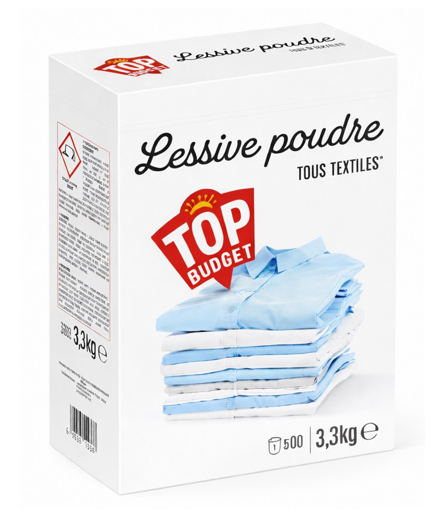 LESSIV POUDR 60 DOSES 3.3KG TOP BUDGET