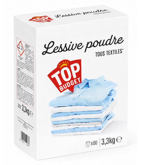 LESSIV POUDR 60 DOSES 3.3KG TOP BUDGET