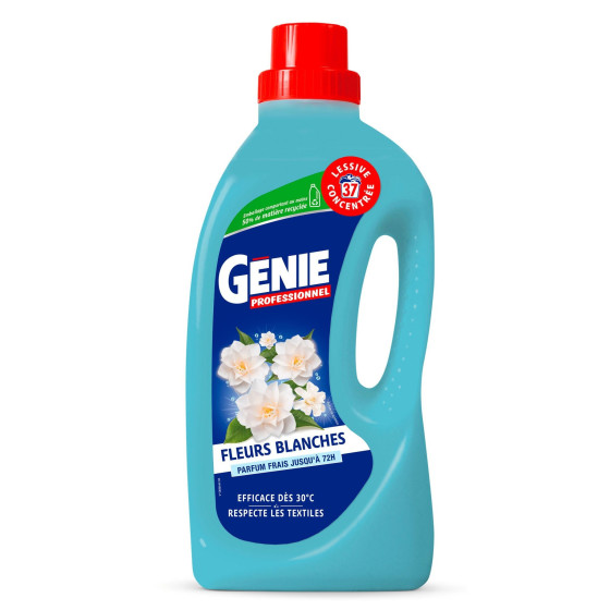 LESSIVE LIQUIDE FLEURS BLANC GENIE 1,48L