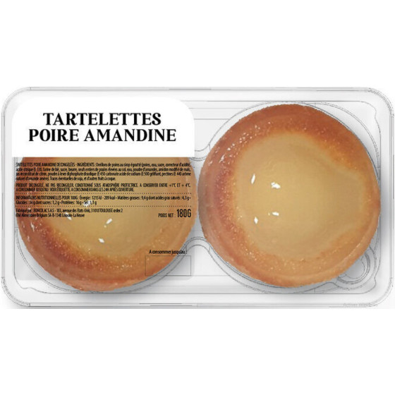 TARTELETTES POIRES AMANDINE X2 180G