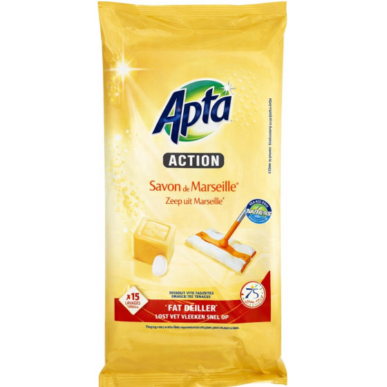 LINGETTES SOL SAVON DE MARSEILLE APTA X15