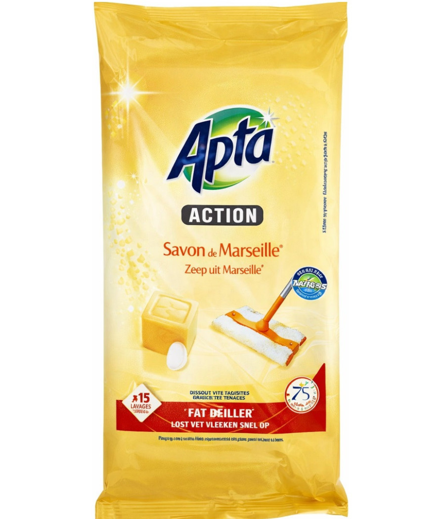 LINGETTES SOL SAVON DE MARSEILLE APTA X15