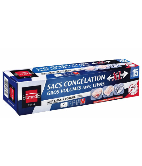 SAC DE CONGELATION ZIPPE MOYEN MODELE DOMEDIA X15