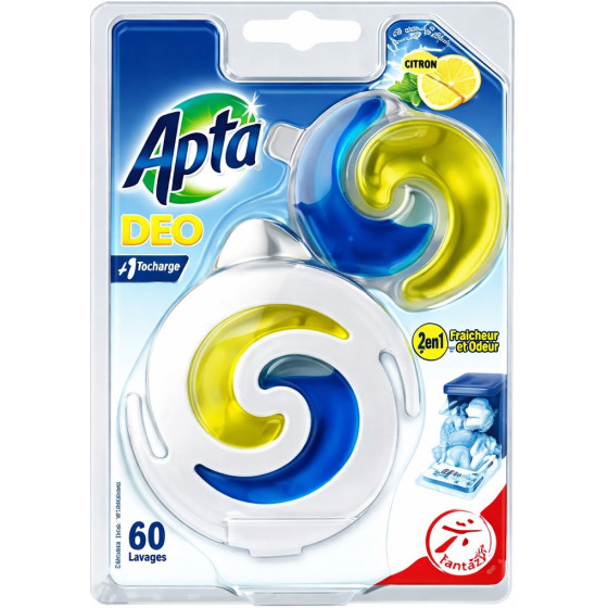 DESODORISANT LAVE VAISSELLE CITRON DIFFUSEUR AVEC RECHARGE APTA X60