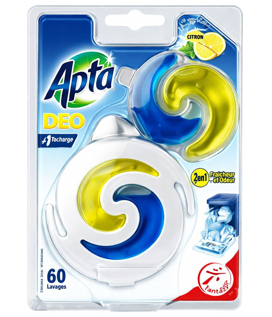 DESODORISANT LAVE VAISSELLE CITRON DIFFUSEUR AVEC RECHARGE APTA X60