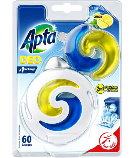 DESODORISANT LAVE VAISSELLE CITRON DIFFUSEUR AVEC RECHARGE APTA X60