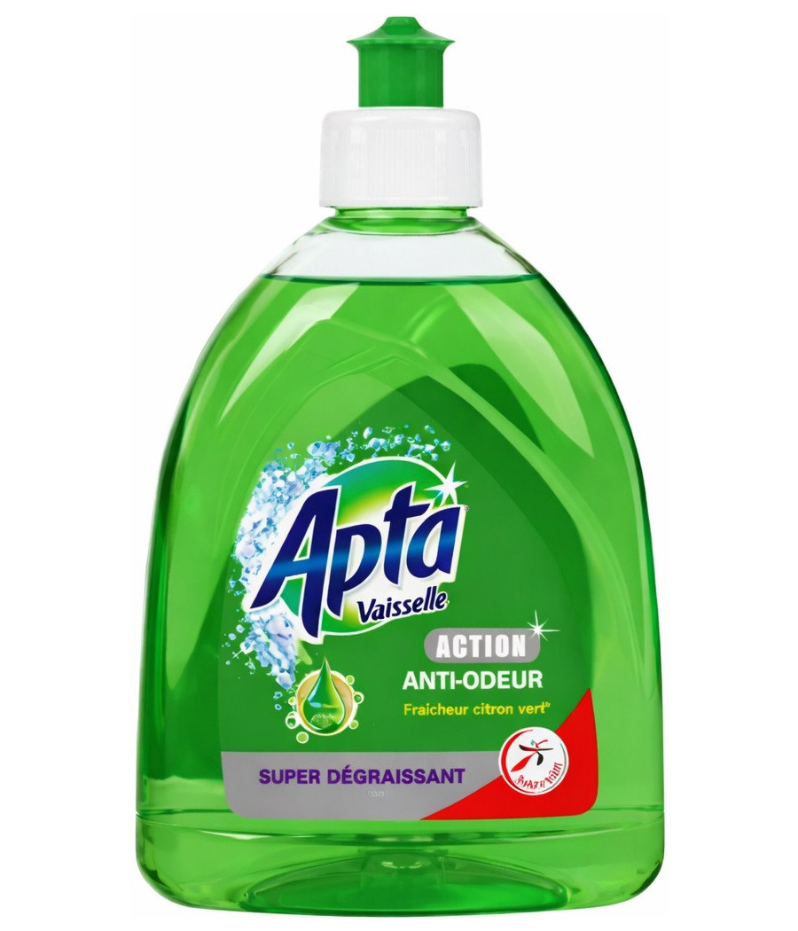 LIQUIDE VAISSELLE ANTI ODEUR FRAICHEUR CITRON VERT APTA 500ML