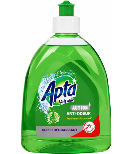 LIQUIDE VAISSELLE ANTI ODEUR FRAICHEUR CITRON VERT APTA 500ML