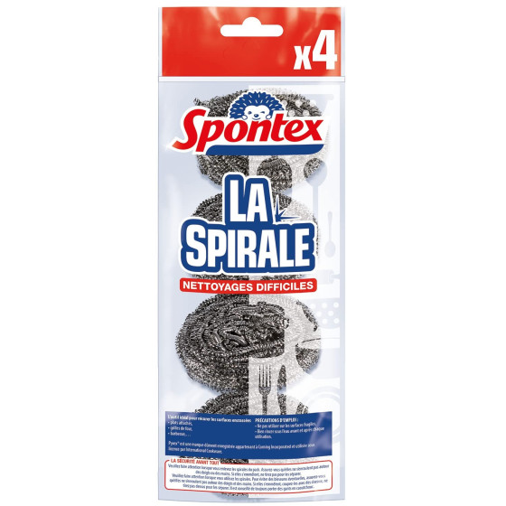 EPONGES GRATTANTES LA SPIRAL METAL SPONTEX X4