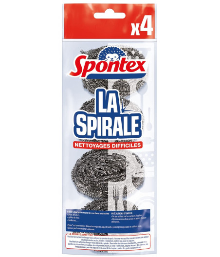 EPONGES GRATTANTES LA SPIRAL METAL SPONTEX X4