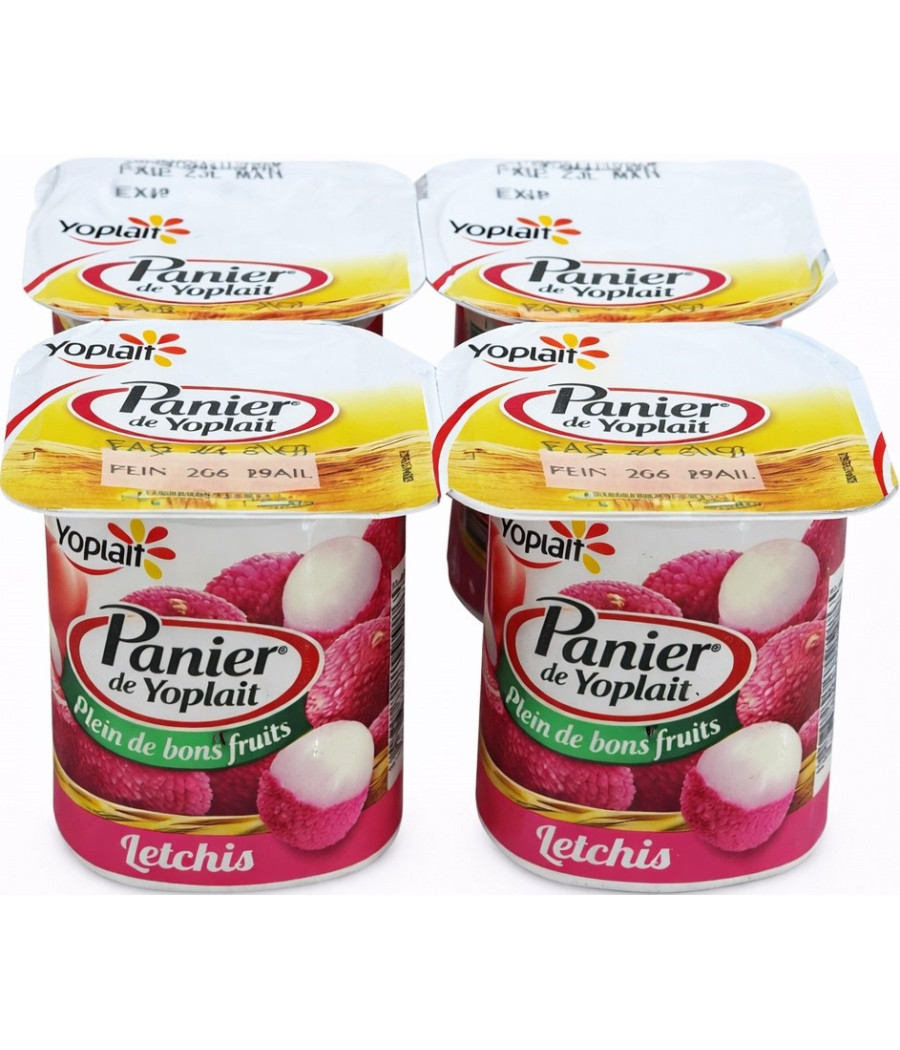 YAOURTS BRASSES SUCRE AROMATISE MANGUE LETCHI PANIER YOPLAIT 4X125G
