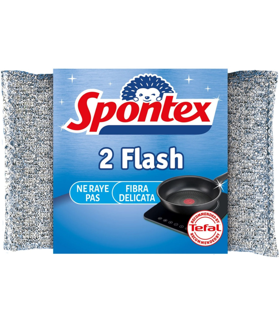 EPONGE A RECURER GRATTANT FLASH SPONTEX X2