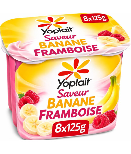 YAOURTS A BOIRE YOPLAIT YOPAI BANANE FRAMBOISE 8X125G