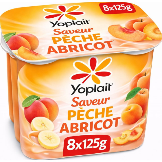 YAOURTS A BOIRE YOPLAIT YOPAI PECHE ABRICOT 8X125G