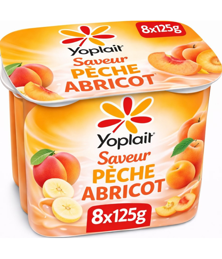 YAOURTS A BOIRE YOPLAIT YOPAI PECHE ABRICOT 8X125G