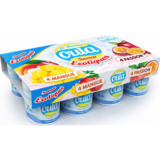 YAOURTS FERMES OULA SUCRE AROMATISE MAHORAISE 8X125G