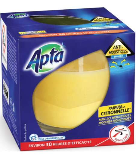 BOUGIE INSECTICIDE PARFUM CITRONNELLE APTA 125G
