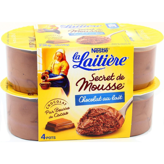 MOUSSE CHOCOLAT AU LAIT 4X59G