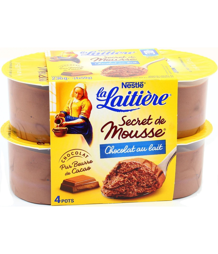 MOUSSE CHOCOLAT AU LAIT 4X59G