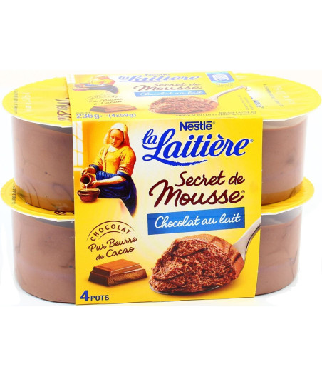 MOUSSE CHOCOLAT AU LAIT 4X59G