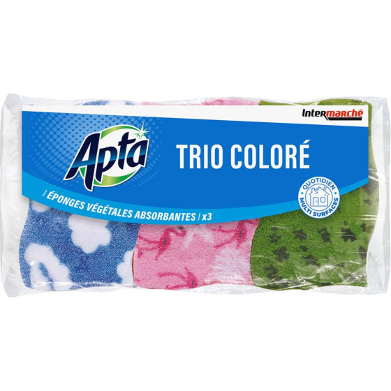 EPONGE ABSORBANTES COULOREES APTA X3