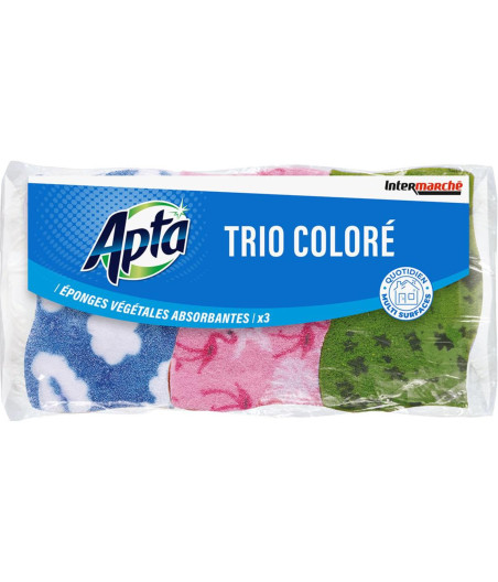 EPONGE ABSORBANTES COULOREES APTA X3