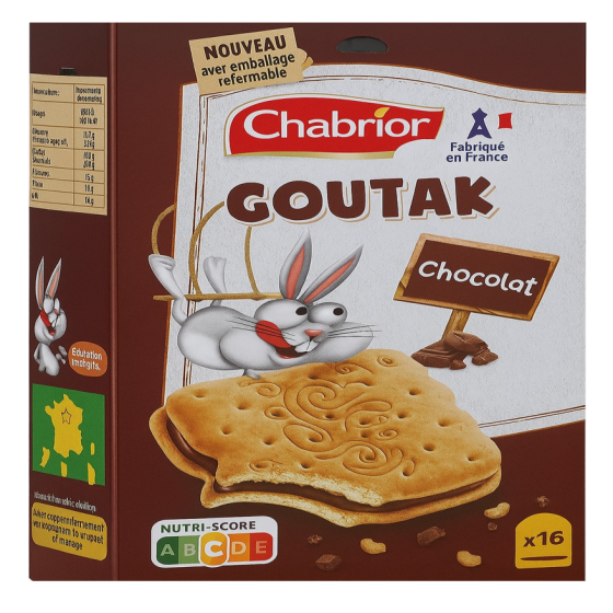 16 FOURRES CARRES CHOCOLAT GOUTAK 295G