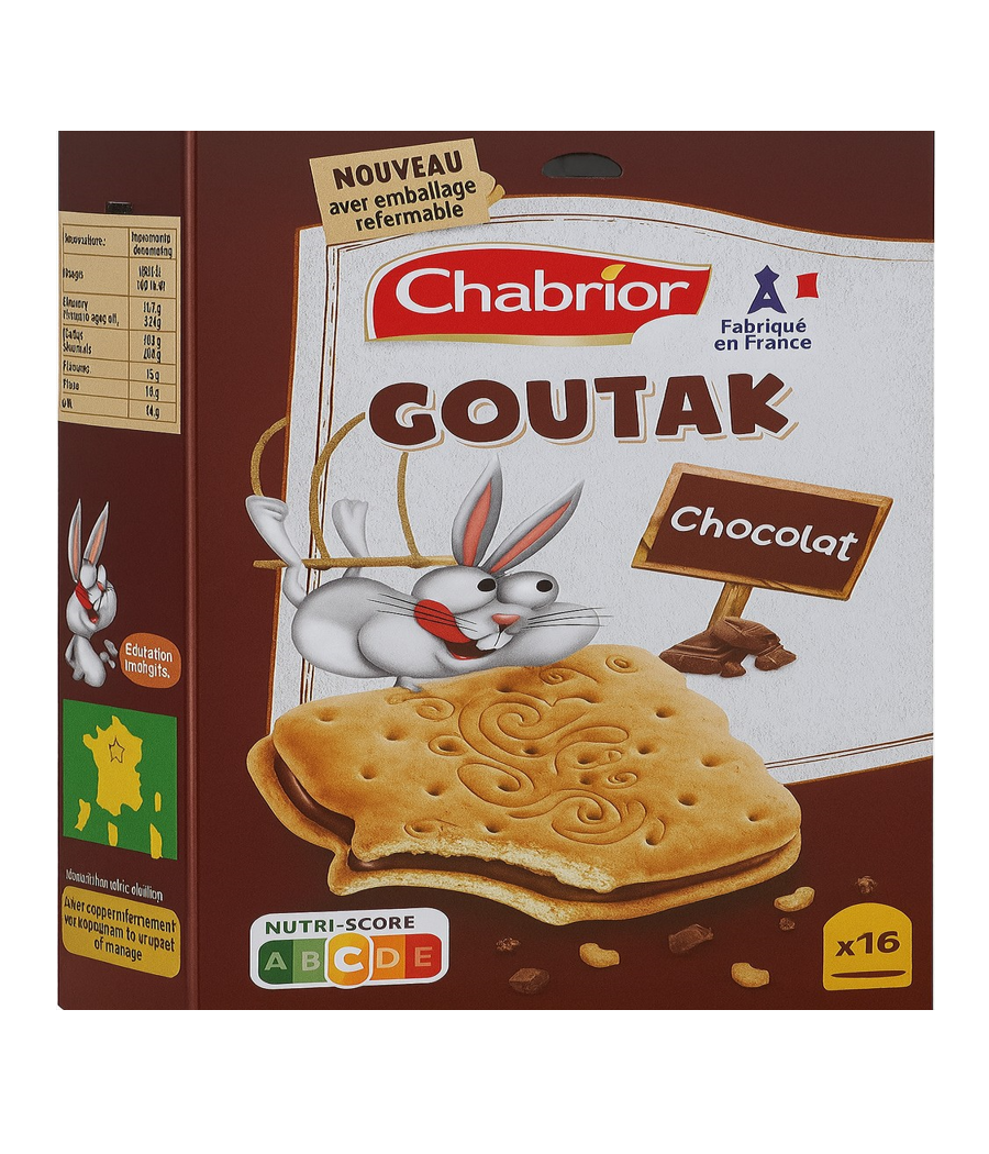 16 FOURRES CARRES CHOCOLAT GOUTAK 295G