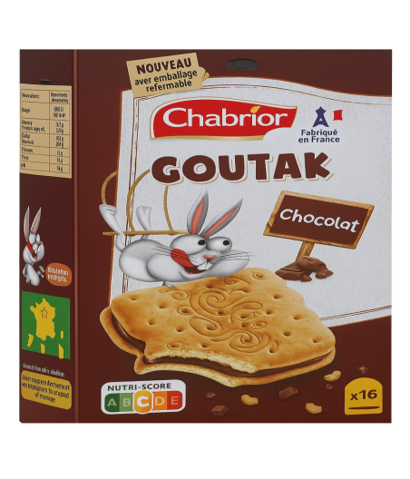 16 FOURRES CARRES CHOCOLAT GOUTAK 295G