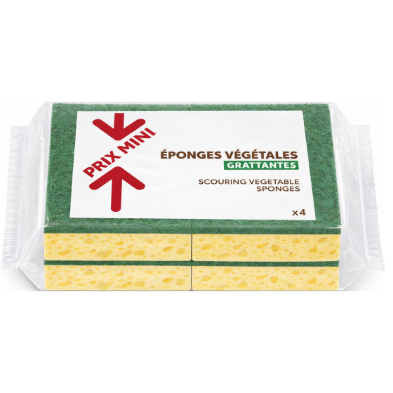 SU EPONGES VEGETALES GRATTANTES VERTE X4