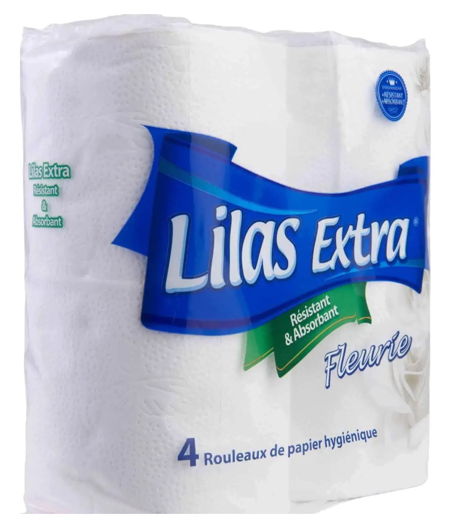 PAPIER HYGIENIQUE EXTRA BLANC LILAS X4
