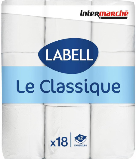 PAPIER TOILETTE BLANC LE CLASSIQUE X18 LABELL