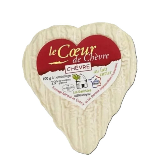 COEUR DE CHEVRE AU LAIT ENTIER BARQUETTE 100G